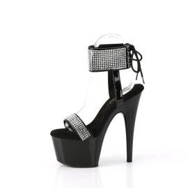 Pleaser ADORE-770 Plateau Sandalettes Patent Rhinestones Black EU-36 / US-6