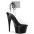 Pleaser ADORE-791-2RS Plateau Sandalettes Patent Rhinestones Transparent Black EU-41 / US-11