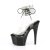 Pleaser ADORE-791-2RS Plateau Sandalettes Patent Rhinestones Transparent Black EU-41 / US-11