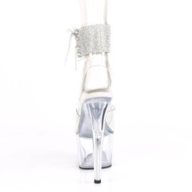 Pleaser ADORE-791-2RS Plateau Sandalettes Patent Rhinestones Transparent EU-35 / US-5