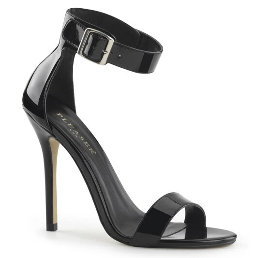Pleaser AMUSE-10 Plateau Sandalettes Patent Black EU-35 / US-5