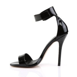 Pleaser AMUSE-10 Plateau Sandalettes Patent Black EU-35 / US-5