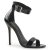 Pleaser AMUSE-10 Plateau Sandalettes Patent Black EU-35 / US-5