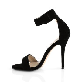 Pleaser AMUSE-10 Plateau Sandalettes Velvet Black EU-36 / US-6