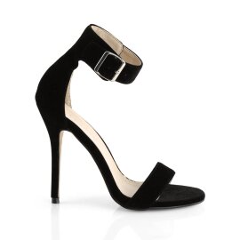 Pleaser AMUSE-10 Plateau Sandalettes Velvet Black EU-36 / US-6