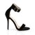 Pleaser AMUSE-10 Plateau Sandalettes Velvet Black EU-36 / US-6