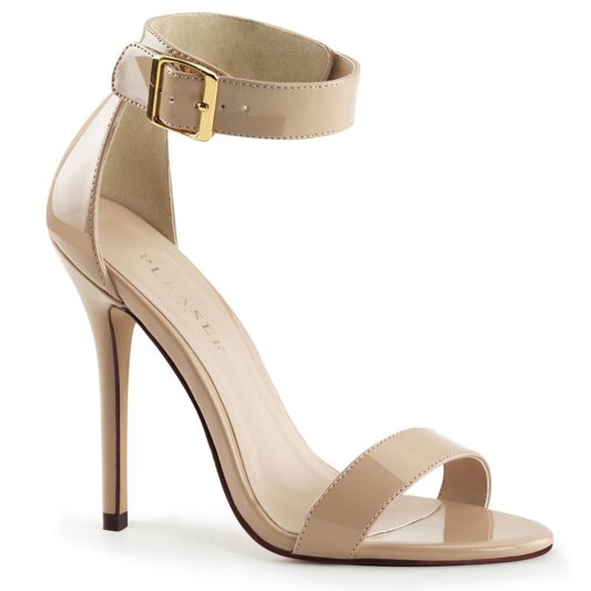 Pleaser AMUSE-10 Plateau Sandalettes Patent Nude EU-40 / US-10