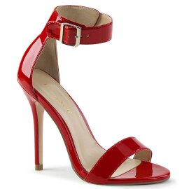 Pleaser AMUSE-10 Plateau Sandalettes Patent Red EU-35 / US-5