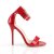 Pleaser AMUSE-10 Plateau Sandalettes Patent Red EU-39 / US-9