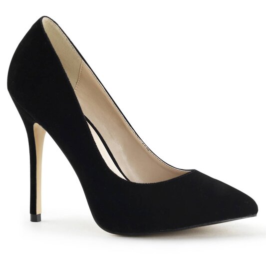 Pleaser AMUSE-20 Pumps Velvet Black EU-38 / US-8