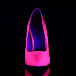 Pleaser AMUSE-20 Pumps Patent Neon Pink EU-35 / US-5
