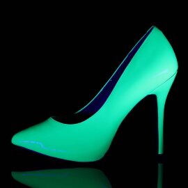 Pleaser AMUSE-20 Pumps Patent Neon Green EU-40 / US-10