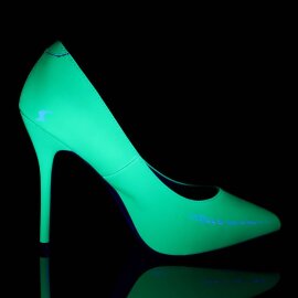 Pleaser AMUSE-20 Pumps Patent Neon Green EU-40 / US-10