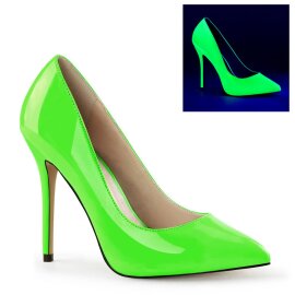 Pleaser AMUSE-20 Pumps Patent Neon Green EU-39 / US-9