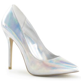 Pleaser AMUSE-20 Pumps Holo Silver EU-41 / US-11