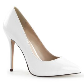 Pleaser AMUSE-20 Pumps Patent White EU-35 / US-5