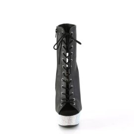 Pleaser BEJEWELED-1016-6 Plateau Ankle Boots Faux Leather...