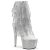Pleaser BEJEWELED-1017RSF-7 Plateau Ankle Boots Rhinestones Transparent Silver EU-36 / US-6