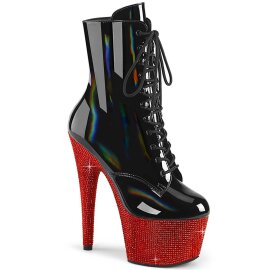 Pleaser BEJEWELED-1020-7 Plateau Ankle Boots Holo...