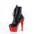 Pleaser BEJEWELED-1020-7 Plateau Ankle Boots Holo Rhinestones Black Red EU-35 / US-5