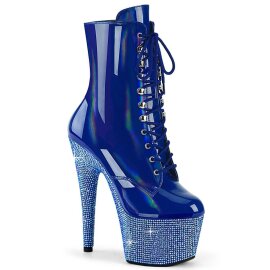 Pleaser BEJEWELED-1020-7 Plateau Ankle Boots Holo...