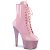 Pleaser BEJEWELED-1020-7 Plateau Ankle Boots Holo Rhinestones Light Pink EU-35 / US-5