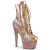 Pleaser BEJEWELED-1020-7 Plateau Ankle Boots Holo Rhinestones Rose Gold EU-36 / US-6