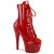 Pleaser BEJEWELED-1020-7 Plateau Ankle Boots Holo Rhinestones Red EU-36 / US-6