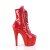Pleaser BEJEWELED-1020-7 Plateau Ankle Boots Holo Rhinestones Red EU-36 / US-6