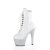 Pleaser BEJEWELED-1020-7 Plateau Ankle Boots Holo Rhinestones White EU-36 / US-6