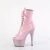 Pleaser BEJEWELED-1021-7 Plateau Ankle Boots Holo Rhinestones Light Pink EU-35 / US-5