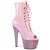 Pleaser BEJEWELED-1021-7 Plateau Ankle Boots Holo Rhinestones Light Pink EU-38 / US-8