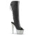 Pleaser BEJEWELED-2018-7 Plateau Ankle Boots Faux Leather Rhinestones Black EU-42 / US-12