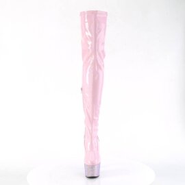 Pleaser BEJEWELED-3000-7 Plateau Overknee Boots Holo...