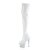 Pleaser BEJEWELED-3000-7 Plateau Overknee Boots Holo Rhinestones White EU-44 / US-14