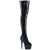 Pleaser BEJEWELED-3011-7 Plateau Overknee Boots Holo Rhinestones Black EU-41 / US-11