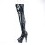 Pleaser BEJEWELED-3011-7 Plateau Overknee Boots Holo Rhinestones Black EU-41 / US-11