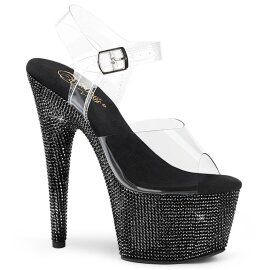 Pleaser BEJEWELED-708DM Plateau Sandalettes Rhinestones...