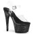 Pleaser BEJEWELED-708DM Plateau Sandalettes Rhinestones Transparent Black EU-36 / US-6