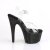 Pleaser BEJEWELED-708DM Plateau Sandalettes Rhinestones Transparent Black EU-39 / US-9