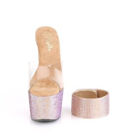Pleaser BEJEWELED-712RS Plateau Mules Rhinestones...