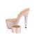 Pleaser BEJEWELED-712RS Plateau Mules Rhinestones Transparent Rose Gold EU-35 / US-5