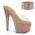 Pleaser BEJEWELED-712RS Plateau Mules Rhinestones Transparent Rose Gold EU-38 / US-8