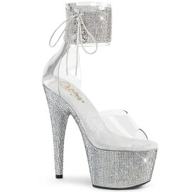Pleaser BEJEWELED-724RS Plateau Sandalettes Rhinestones...