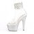 Pleaser BEJEWELED-724RS Plateau Sandalettes Rhinestones Transparent Silver EU-35 / US-5