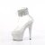 Pleaser BEJEWELED-724RS-02 Plateau Sandalettes Rhinestones Transparent Silver EU-37 / US-7