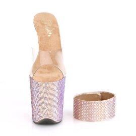 Pleaser BEJEWELED-812RS Plateau Mules Rhinestones...