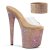 Pleaser BEJEWELED-812RS Plateau Mules Rhinestones Transparent Rose Gold EU-37 / US-7