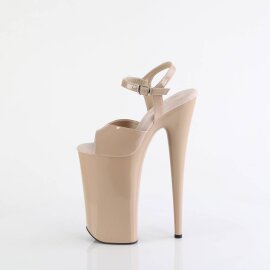 Pleaser BEYOND-009 Plateau Sandalettes Patent Nude EU-39 / US-9