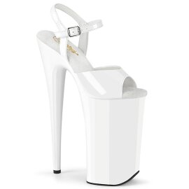 Pleaser BEYOND-009 Plateau Sandalettes Patent White EU-41 / US-11